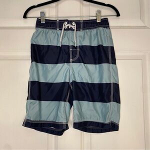 GapKids Blue Stripes Bathing Suit Swim Trunks Lined Size Large 10
